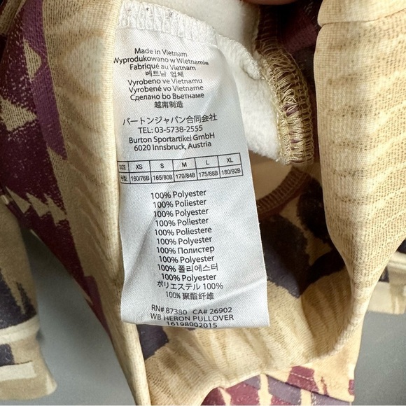 Burton Heron Southwest Aztec Pullover Hoodie Sweatshirt - Picture 6 of 6